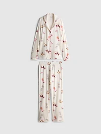 Printed Mink-Like Boyfriend Pajamas