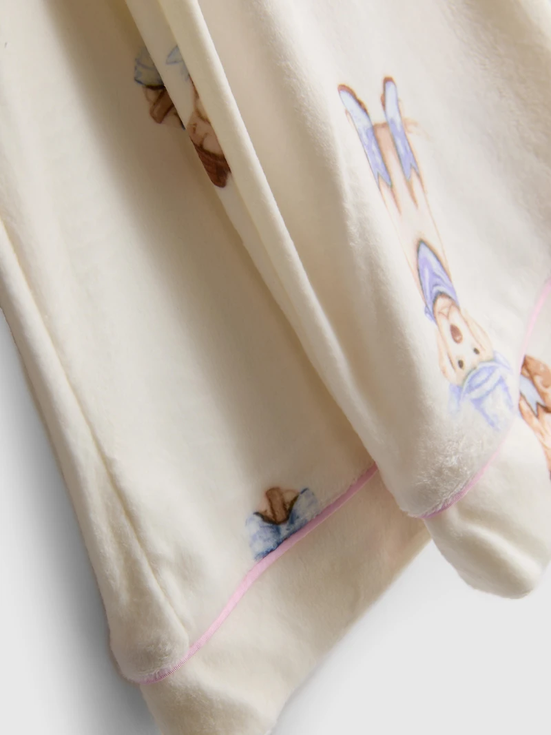 Printed Mink-Like Boyfriend Pajamas