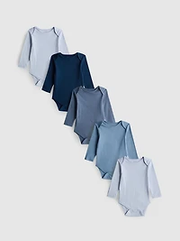0-36mths | 5pk Long-Sleeve Bodysuits