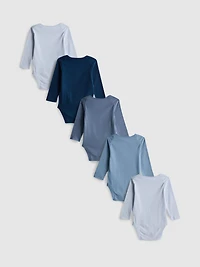 0-36mths | 5pk Long-Sleeve Bodysuits