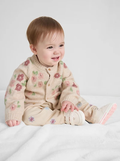 0-18mths | Floral Knit Cardigan