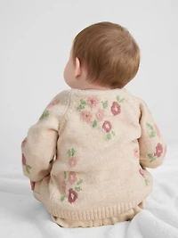 0-18mths | Floral Knit Cardigan