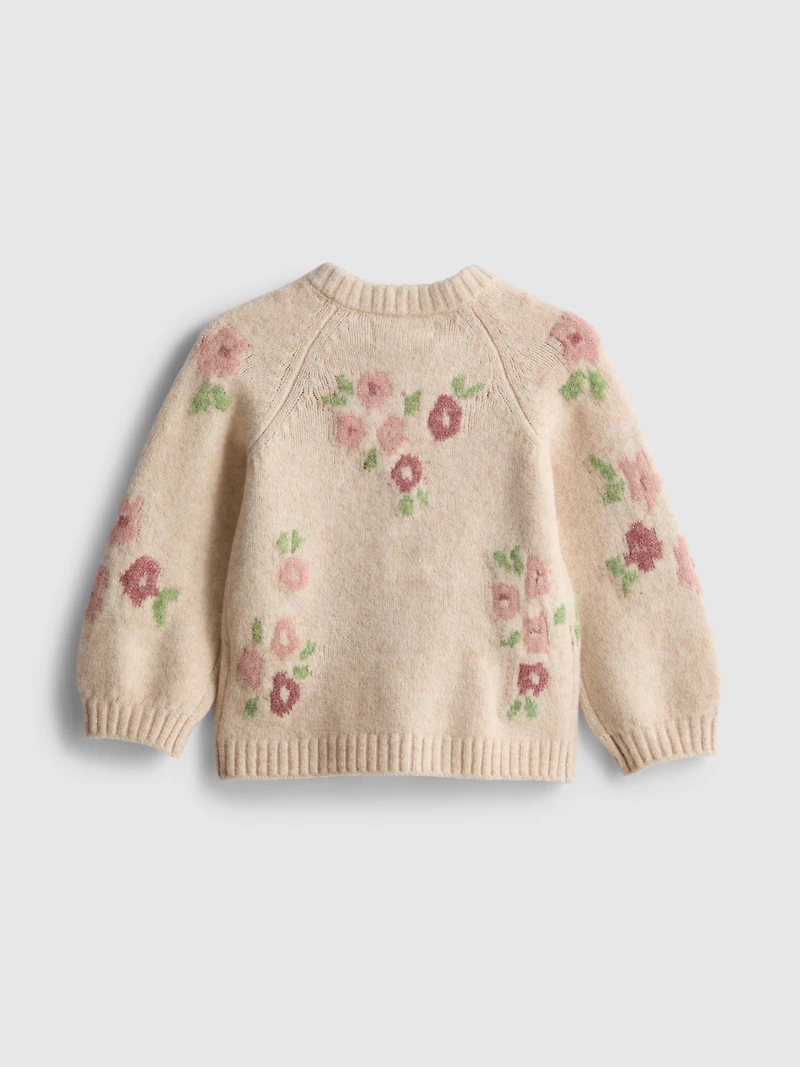 0-18mths | Floral Knit Cardigan