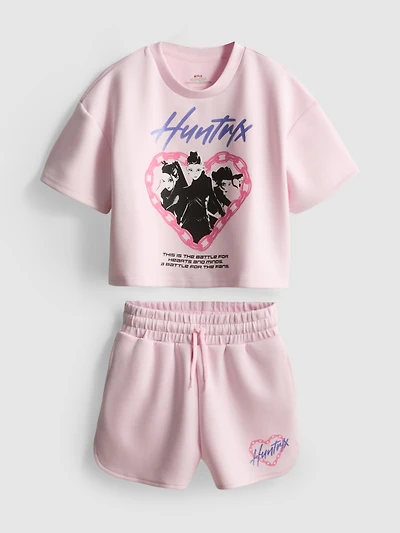 5-15yrs | KPop Demon Hunters Huntr/x Shorts And T-Shirt Set