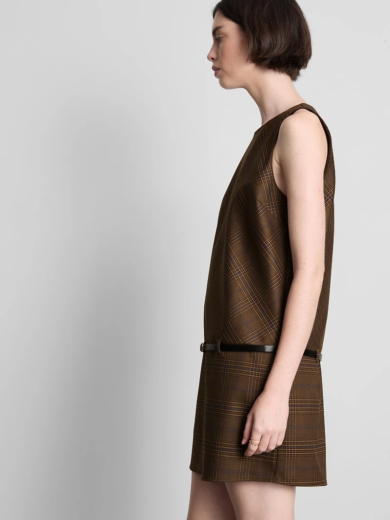 Belted Shift Mini Dress