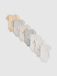 0-36mths | 7pk Pure Cotton Duck Graphic Bodysuits