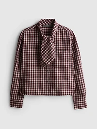 Paula Echevarría Check Ascot Shirt
