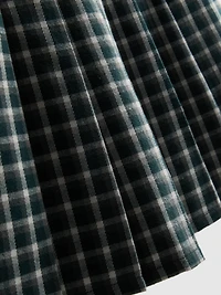 Paula Echevarría Pleated Check Mini Skirt