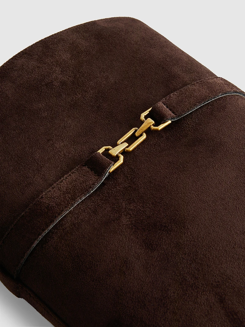Faux Suede Knee-High Riding Boots