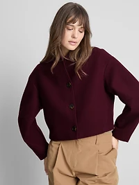 Structured Collarless Cropped Jacket