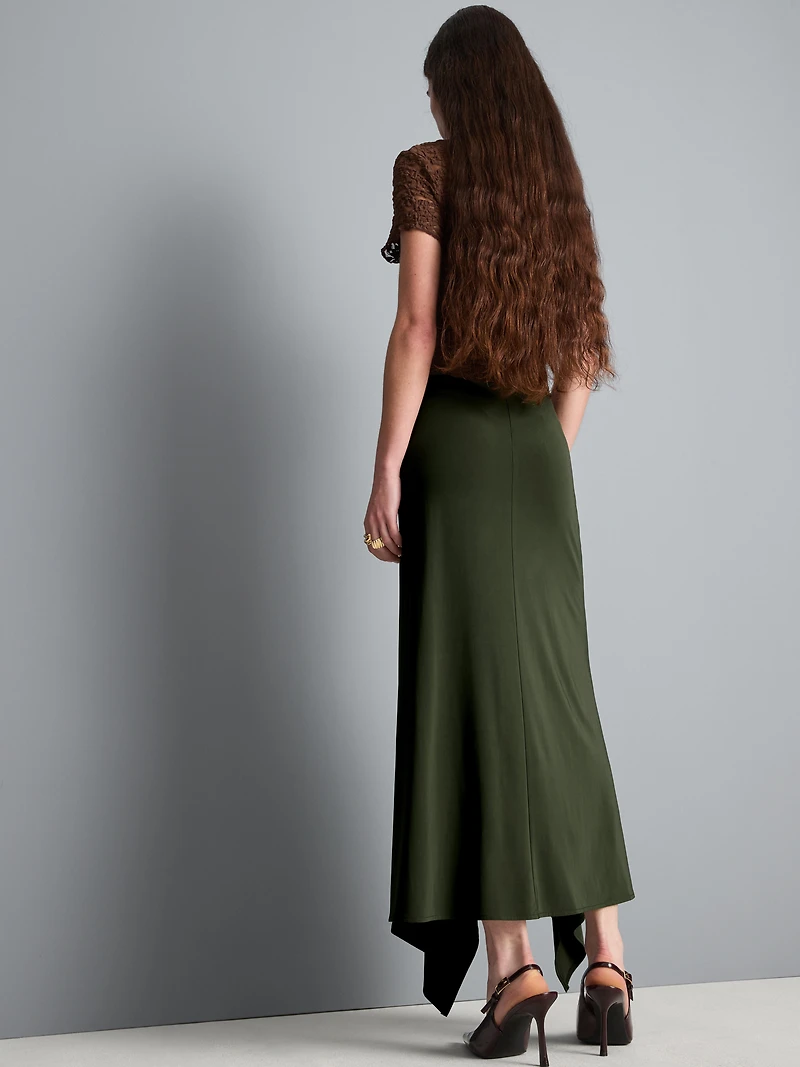 Jersey Waterfall Midi Skirt