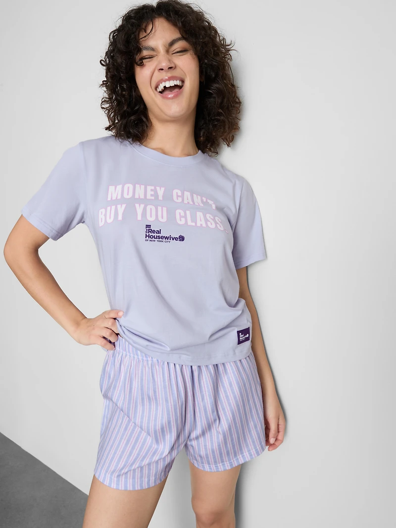 The Real Housewives Pure Cotton Graphic Shorty Pajamas