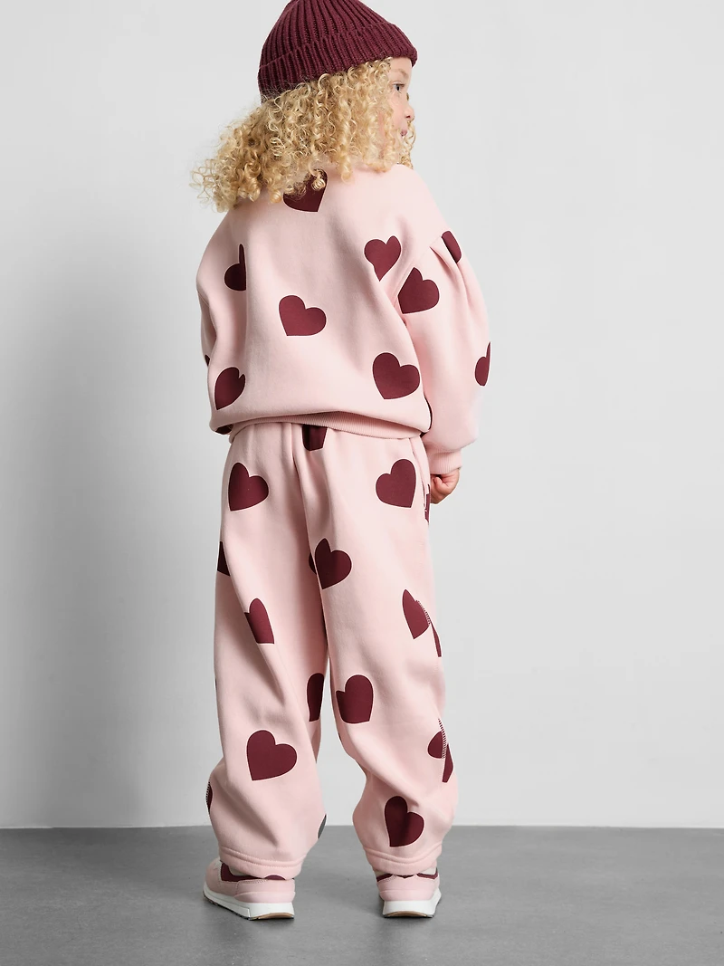 1-9yrs | Cotton-Rich Heart-Print Sweatshirt and Joggers Set