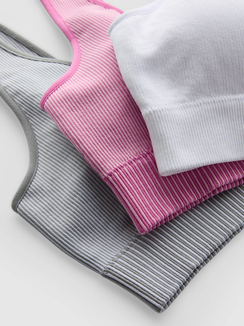 3pk Seamless V-Neck Bras