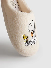 Snoopy Fleece Mule Slippers
