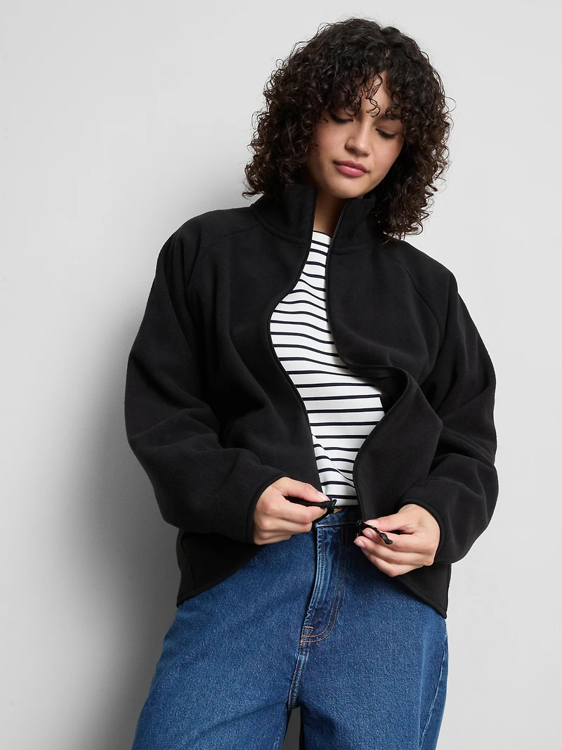 Zip-Up Funnel Neck Fleece