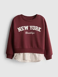 1-9yrs | Cotton-Rich 2-in-1 Sweatshirt Blouse
