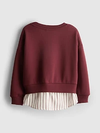 1-9yrs | Cotton-Rich 2-in-1 Sweatshirt Blouse