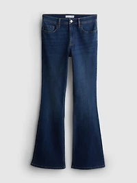 Cotton Denim Flared-Leg Jeans