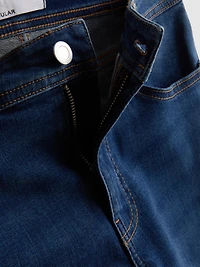 Cotton Denim Flared-Leg Jeans