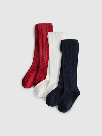 1.5-14yrs | 3pk Cotton Rich Textured Tights
