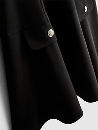 Dropped-Hem Ponte Mini Dress