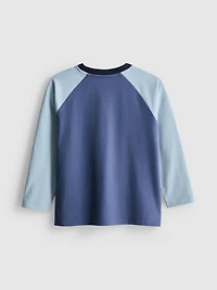 1-9yrs | Pure Cotton Raglan Long Sleeve T-Shirt