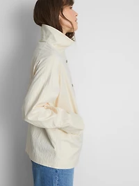 Paula Echevarría Crinkled Relaxed Funnel Neck Jacket
