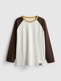 7-15yrs | Pure Cotton Raglan Long Sleeve T-Shirt