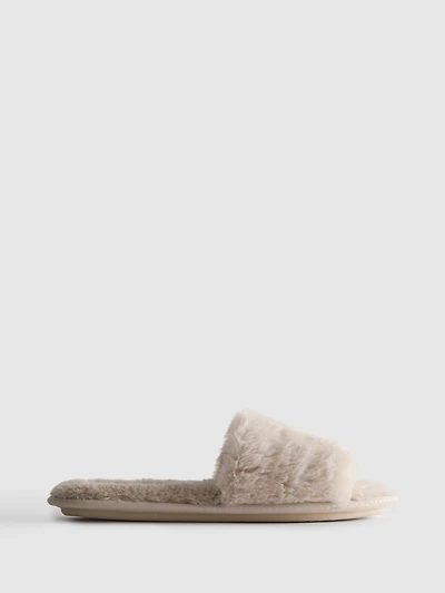 Faux Fur Mule Slippers