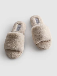 Faux Fur Mule Slippers