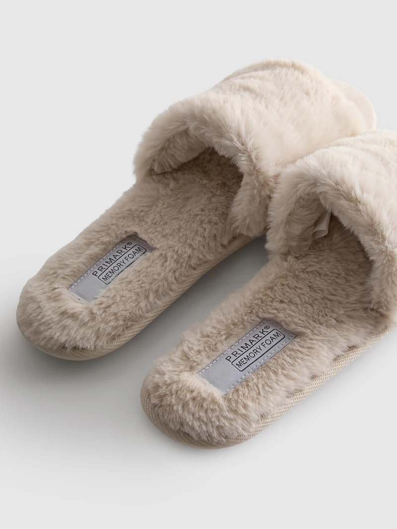 Faux Fur Mule Slippers