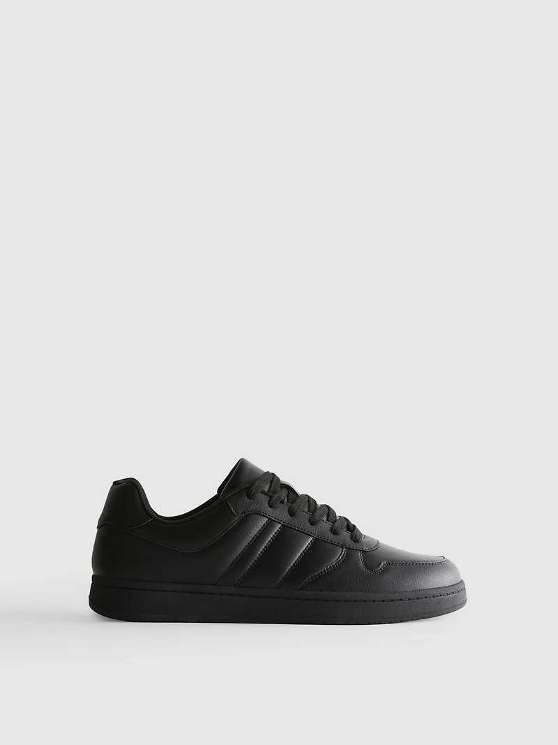 Panelled Lace-Up Sneakers