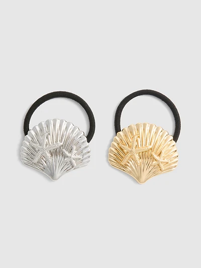 2pk Shell Hair Ties