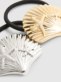 2pk Shell Hair Ties