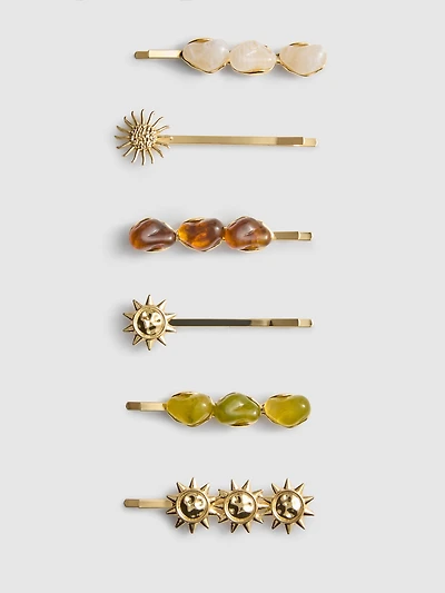 6pk Paula Echevarría Celestial Resin Hair Clips