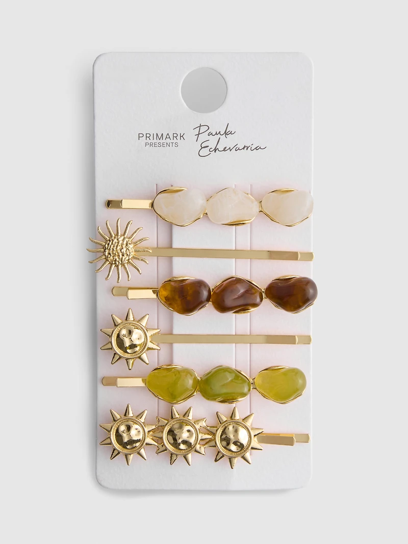 6pk Paula Echevarría Celestial Resin Hair Clips
