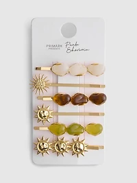 6pk Paula Echevarría Celestial Resin Hair Clips
