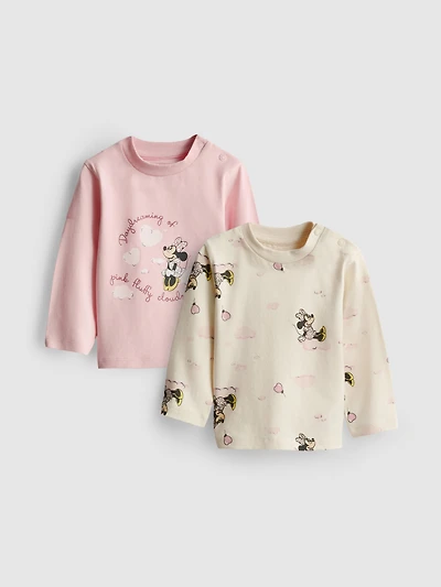 0-18mths | 2pk Disney’s Minnie Mouse Long Sleeve T-Shirts