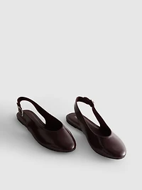 Paula Echevarría Faux Leather Slingback Ballerina Flats