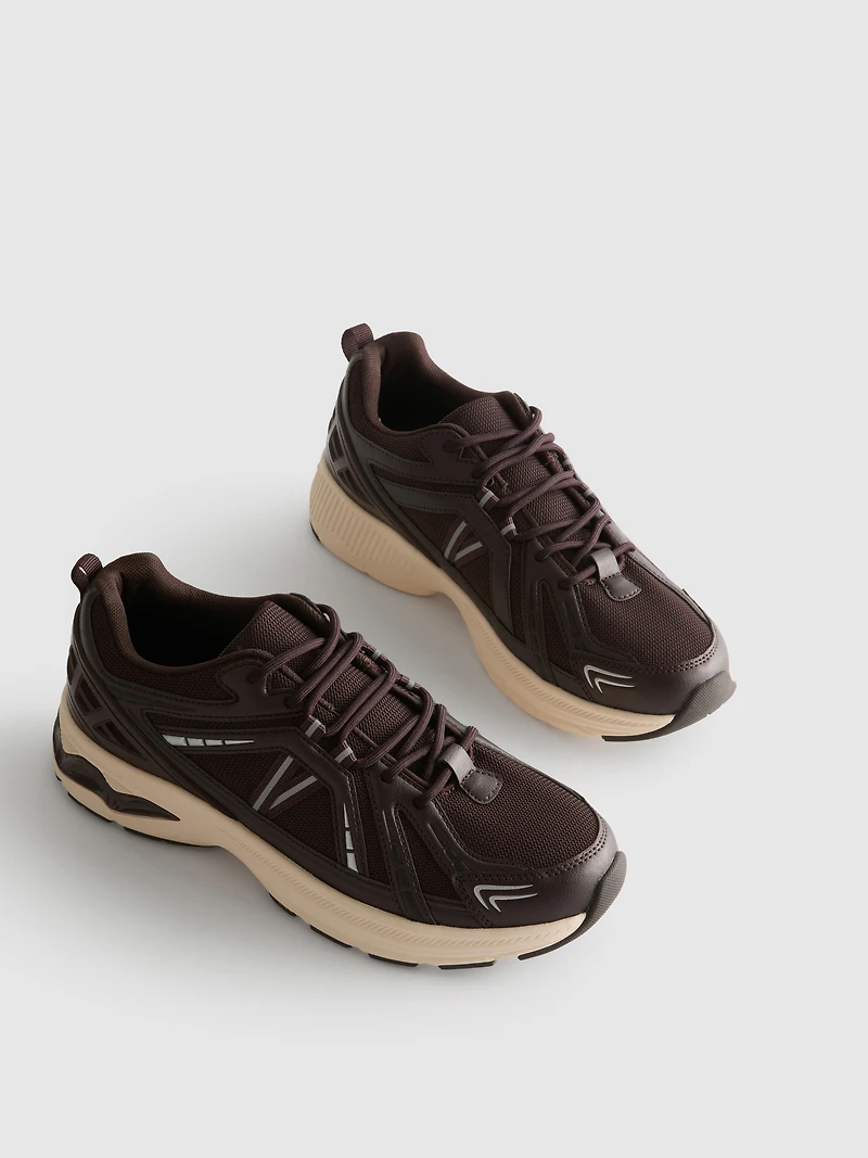 Retro Multi-Panel Sneakers