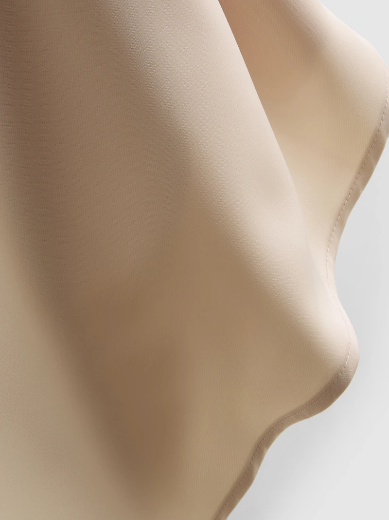 The Edit Satin Asymmetric Long Line Top