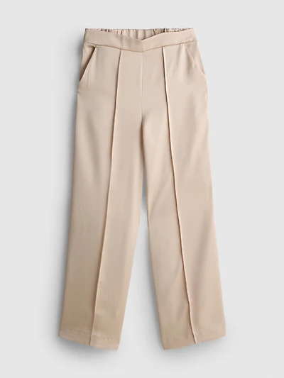 The Edit Satin Straight Leg Pants