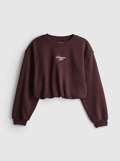 7-15yrs | Cotton-Rich Bubble-Hem Sweatshirt