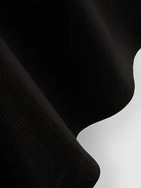 Ribbed Button-Detail Midi Dress