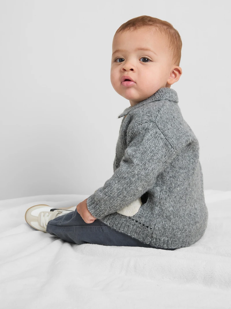 0-18mths | Dog Pocket Knit Cardigan