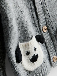 0-18mths | Dog Pocket Knit Cardigan