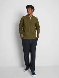 The Edit Knitted Harrington Jacket