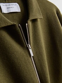 The Edit Knitted Harrington Jacket