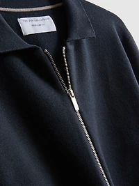 The Edit Knitted Harrington Jacket